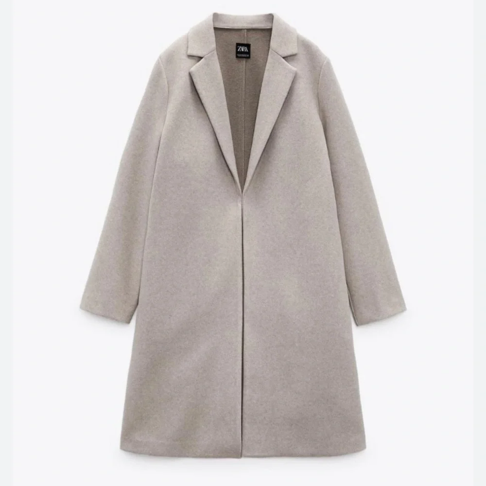 Zara Lapel Coat- Black Medium - Picture 4 of 7